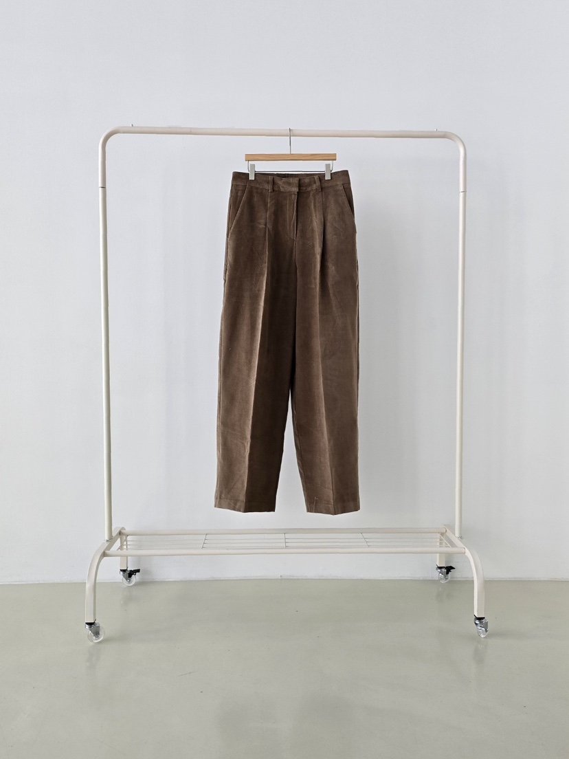 J SHOP韓國代購㊣女士新品職業人氣時尚休閑休閑褲羊毛褶裥J_SHOP休閑褲圖色1