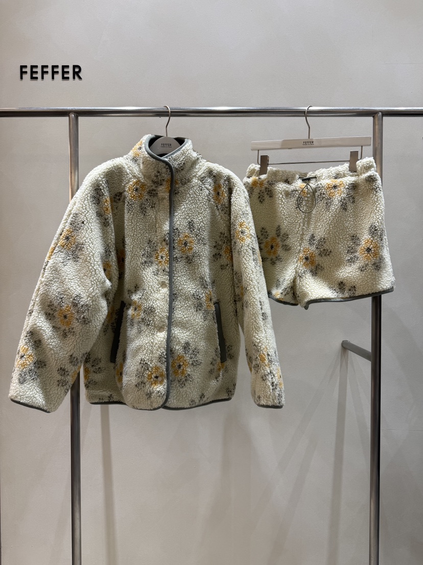 FEFFER東大門㊣代購女裝新品休閑推薦25秋冬職業時尚夾克花朵FEFFER夾克