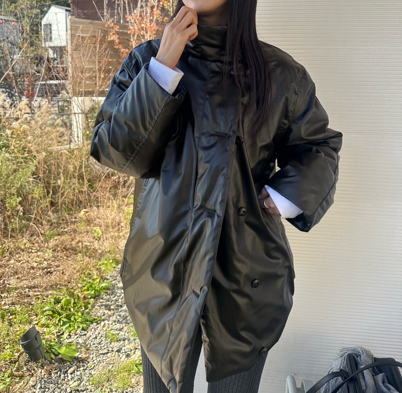 NYLON韓國代購㊣女裝新款真品時尚推薦熱賣休閑短款羽絨服毛絨NYLON短款羽絨服圖色2棕色