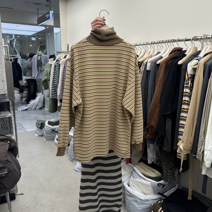 AMOEBA東大門㊣直郵女裝新品25秋冬推薦休閑職業熱賣長袖T恤AMOEBA長袖T恤