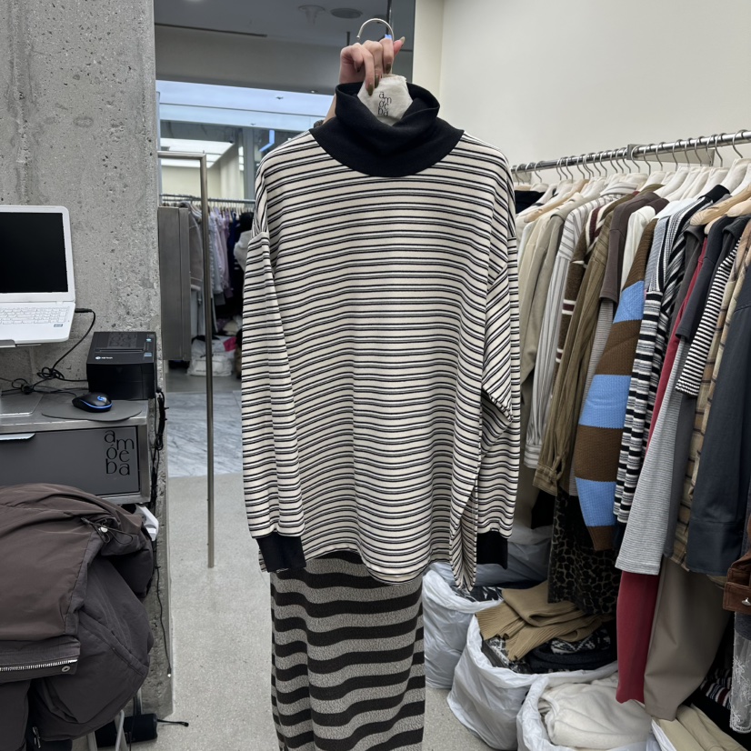 AMOEBA東大門㊣直郵女裝新品25秋冬推薦休閑職業熱賣長袖T恤AMOEBA長袖T恤圖色1