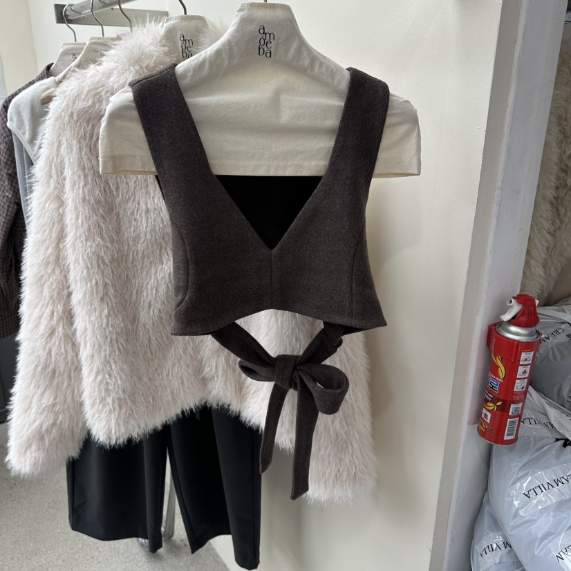 AMOEBA韓國代購㊣女裝新款職業休閑推薦時尚真品人氣吊帶背心AMOEBA吊帶/背心圖色2