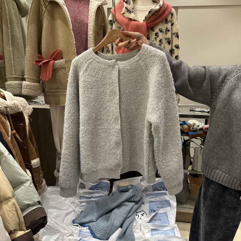 MELO東大門㊣實拍女裝新品休閑推薦人氣職業真品針織衫開衫MELO針織衫圖色2