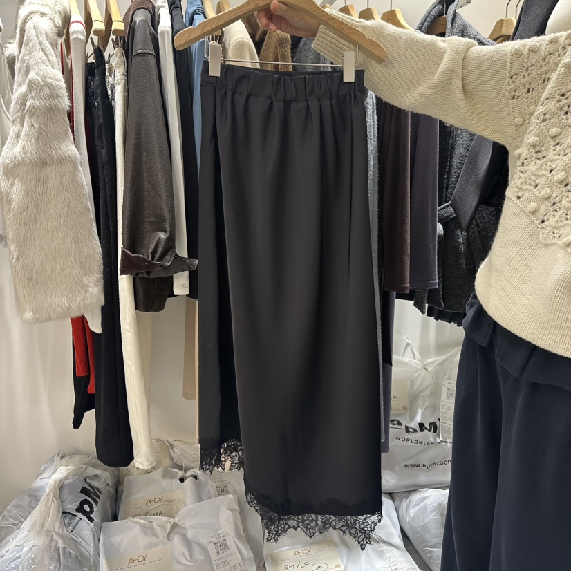 AHOY韓國直郵㊣女裝新款職業真品人氣熱賣推薦時尚長裙蕾絲AHOY長裙