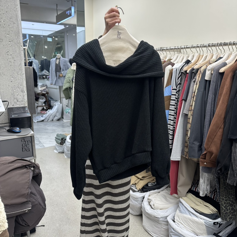 AMOEBA韓國代購㊣女裝新款時尚熱賣25秋冬休閑職業人氣毛衣AMOEBA毛衣圖色2