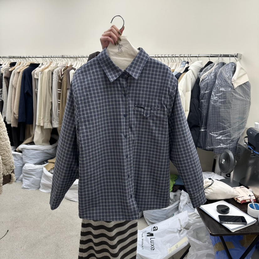 AMOEBA韓國直郵㊣女士新款職業真品25秋冬人氣休閑襯衫蕾絲衫AMOEBA襯衫/蕾絲衫圖色1