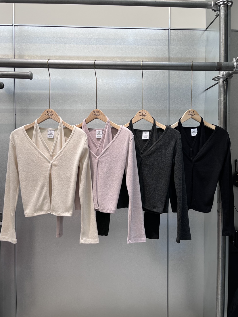 GVR COMPANY東大門㊣代購女裝新款休閑職業針織衫假兩件開衫GVR-COMPANY針織衫