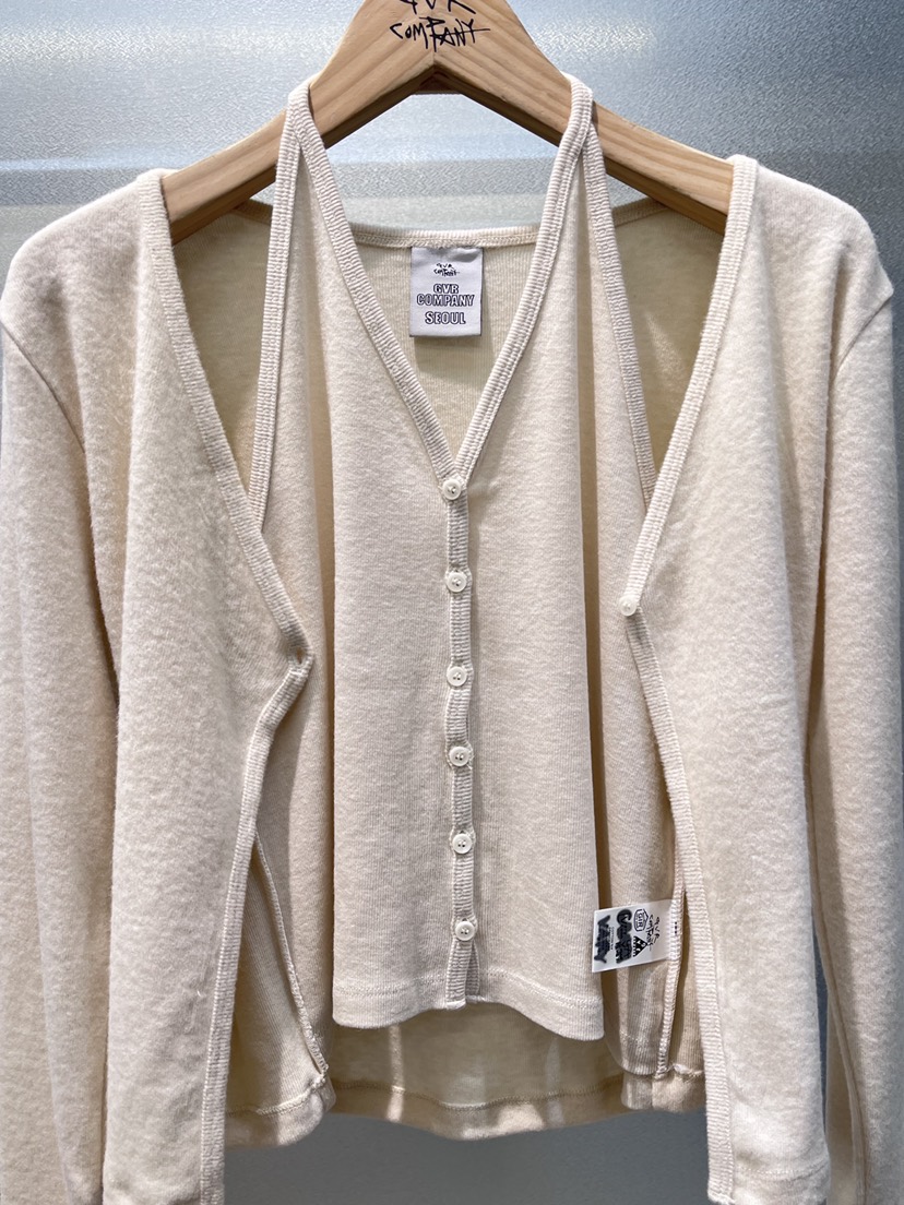 GVR COMPANY東大門㊣代購女裝新款休閑職業針織衫假兩件開衫GVR-COMPANY針織衫