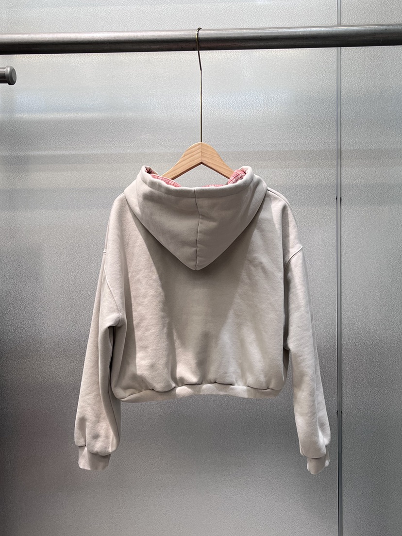 GVR COMPANY東大門㊣實拍女士新品熱賣夾克連帽拉鏈衫里外穿格紋GVR-COMPANY夾克