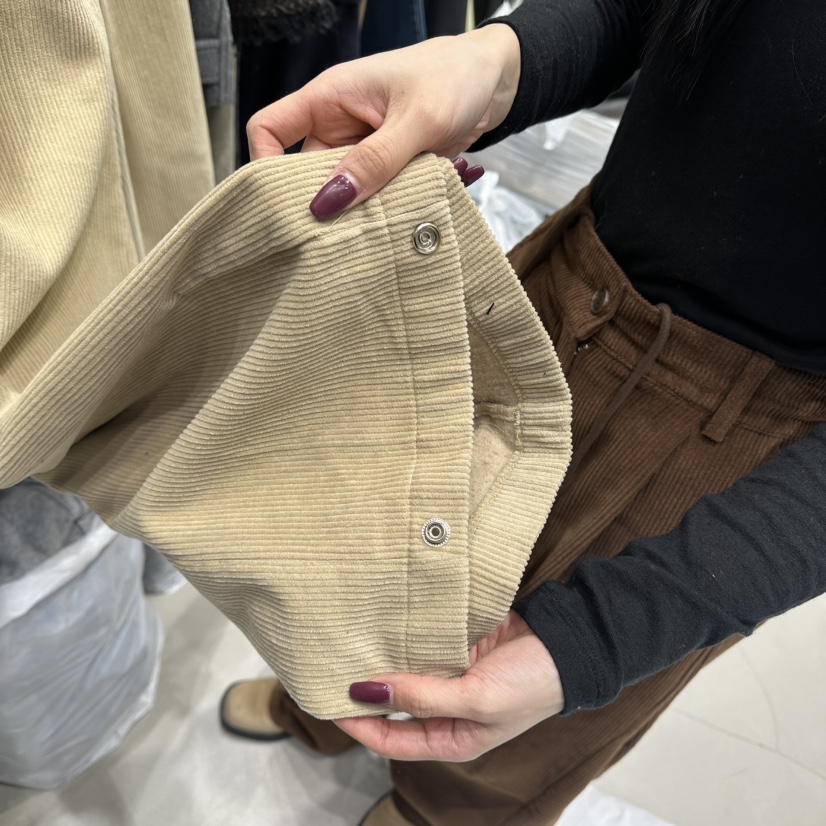 AT THE END韓國直郵㊣女裝新品時尚職業人氣休閑褲燈芯絨AT THE END休閑褲