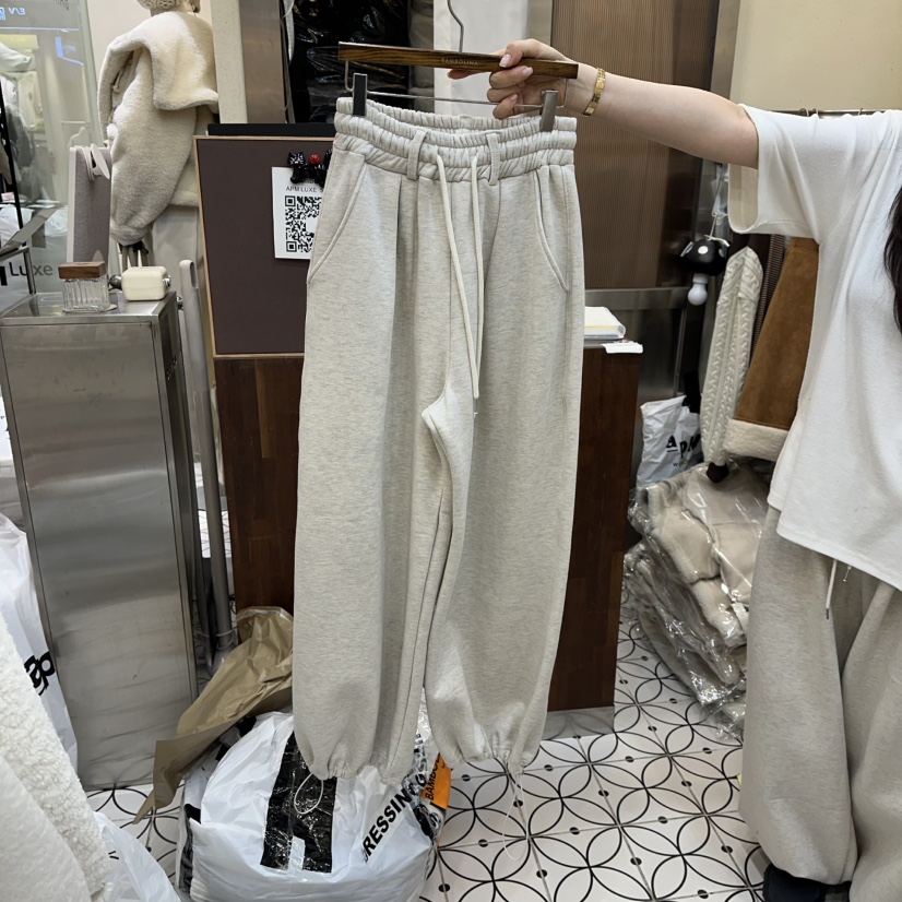 BAMBOLINA東大門㊣代購女裝新品人氣時尚推薦熱賣休閑褲加絨BAMBOLINA休閑褲圖色1