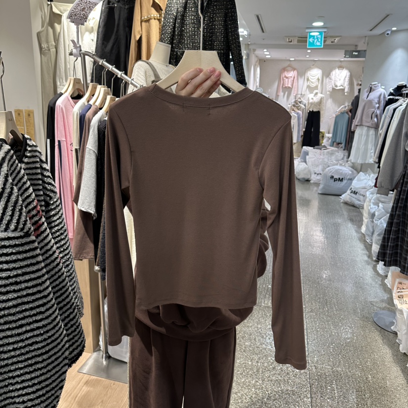 DELLING韓國代購㊣女裝新款推薦熱賣時尚人氣休閑真品長袖T恤DELLING長袖T恤