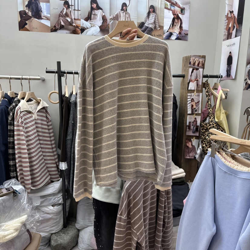 STICK WITH東大門㊣直郵女裝新品職業休閑推薦熱賣25秋冬針織衫STICK WITH針織衫圖色1