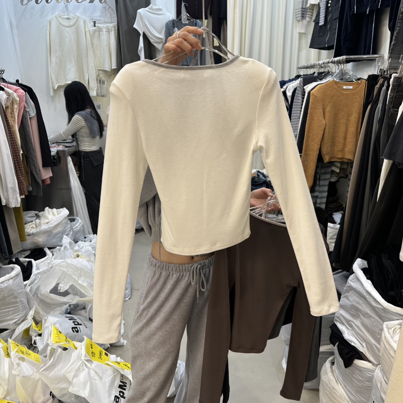 BILLION-L東大門㊣直郵女士新款休閑職業熱賣人氣時尚長袖T恤BILLION-L長袖T恤