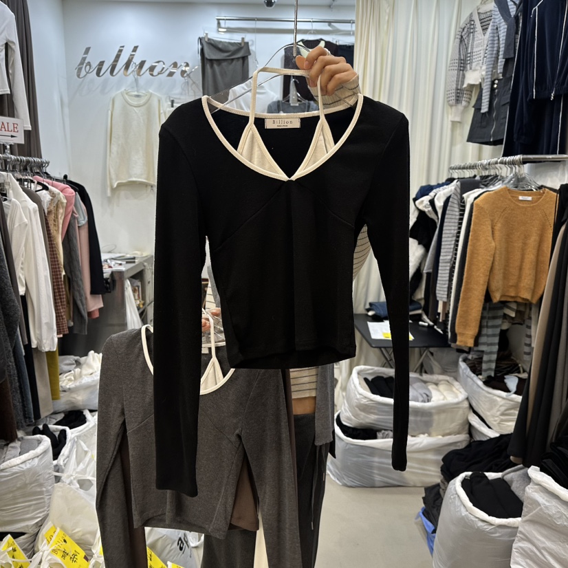 BILLION-L東大門㊣直郵女士新款休閑職業熱賣人氣時尚長袖T恤BILLION-L長袖T恤圖色4