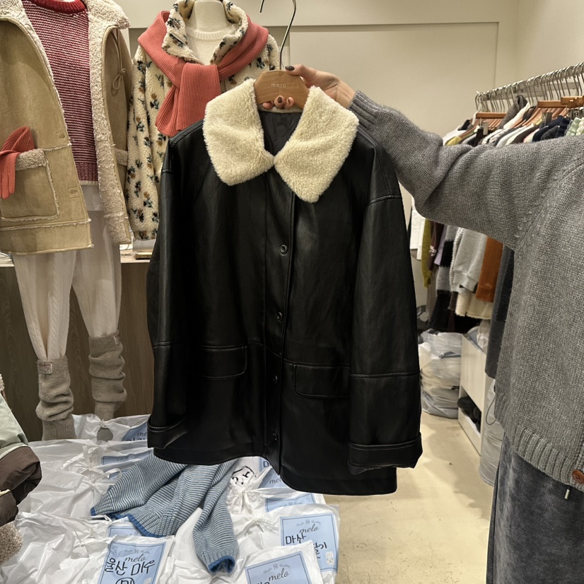 MELO東大門㊣直郵女士新品真品25秋冬推薦休閑職業時尚夾克MELO夾克圖色2黑色