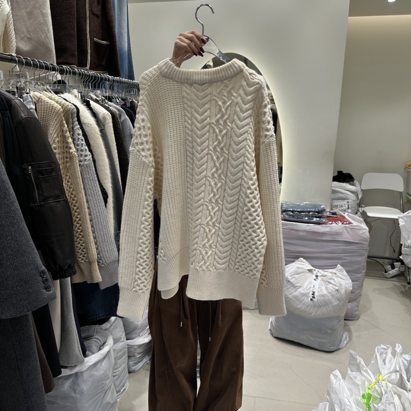 AT THE END韓國代購㊣女裝新款熱賣人氣25秋冬推薦針織衫AT THE END針織衫