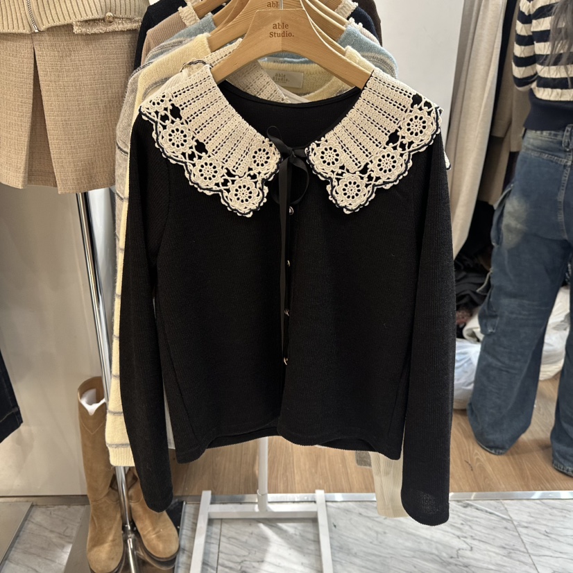 ABLESTUDIO東大門㊣代購女士新款熱賣推薦職業針織衫假兩件ABLESTUDIO針織衫圖色2