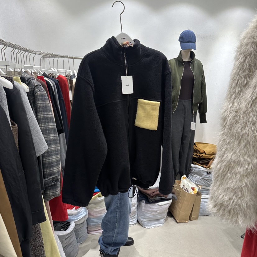 INNI東大門㊣直郵女裝新品職業人氣時尚休閑25秋冬夾克拉鏈inni夾克圖色2