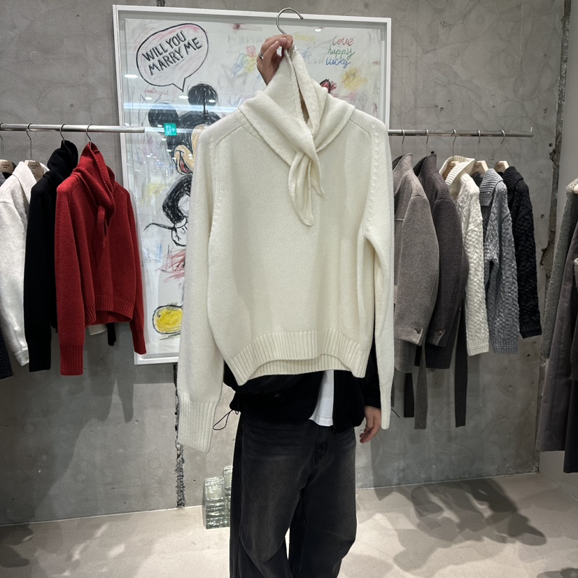 LAMAGIEPIE東大門㊣實拍女裝新款推薦人氣職業針織衫羊毛圍巾LAMAGIE GREY針織衫圖色1