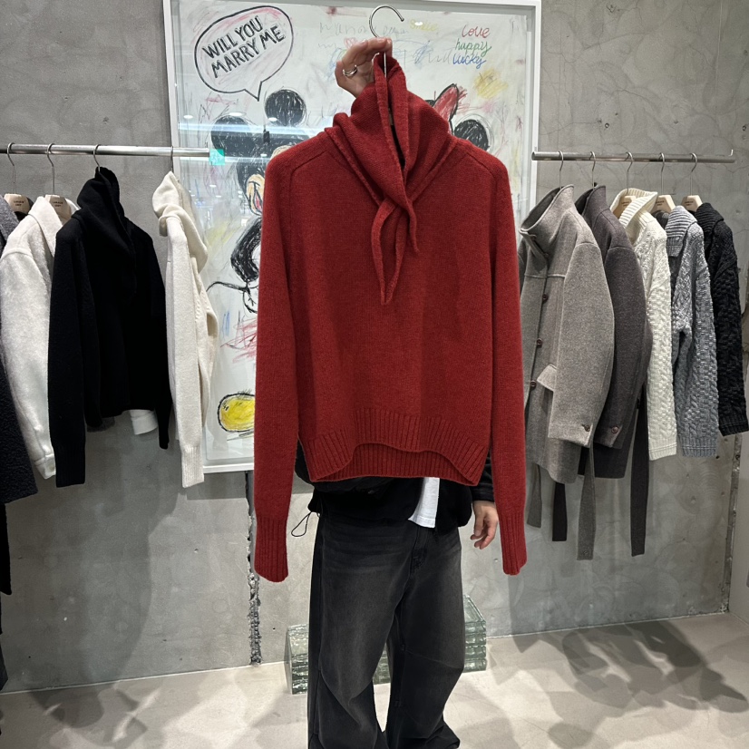 LAMAGIEPIE東大門㊣實拍女裝新款推薦人氣職業針織衫羊毛圍巾LAMAGIE GREY針織衫圖色2