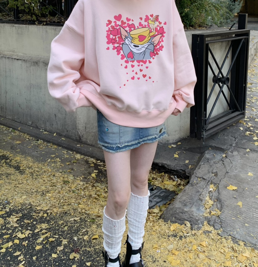 STICK WITH韓國直郵㊣女士新款熱賣25秋冬真品時尚衛衣加絨STICK WITH衛衣