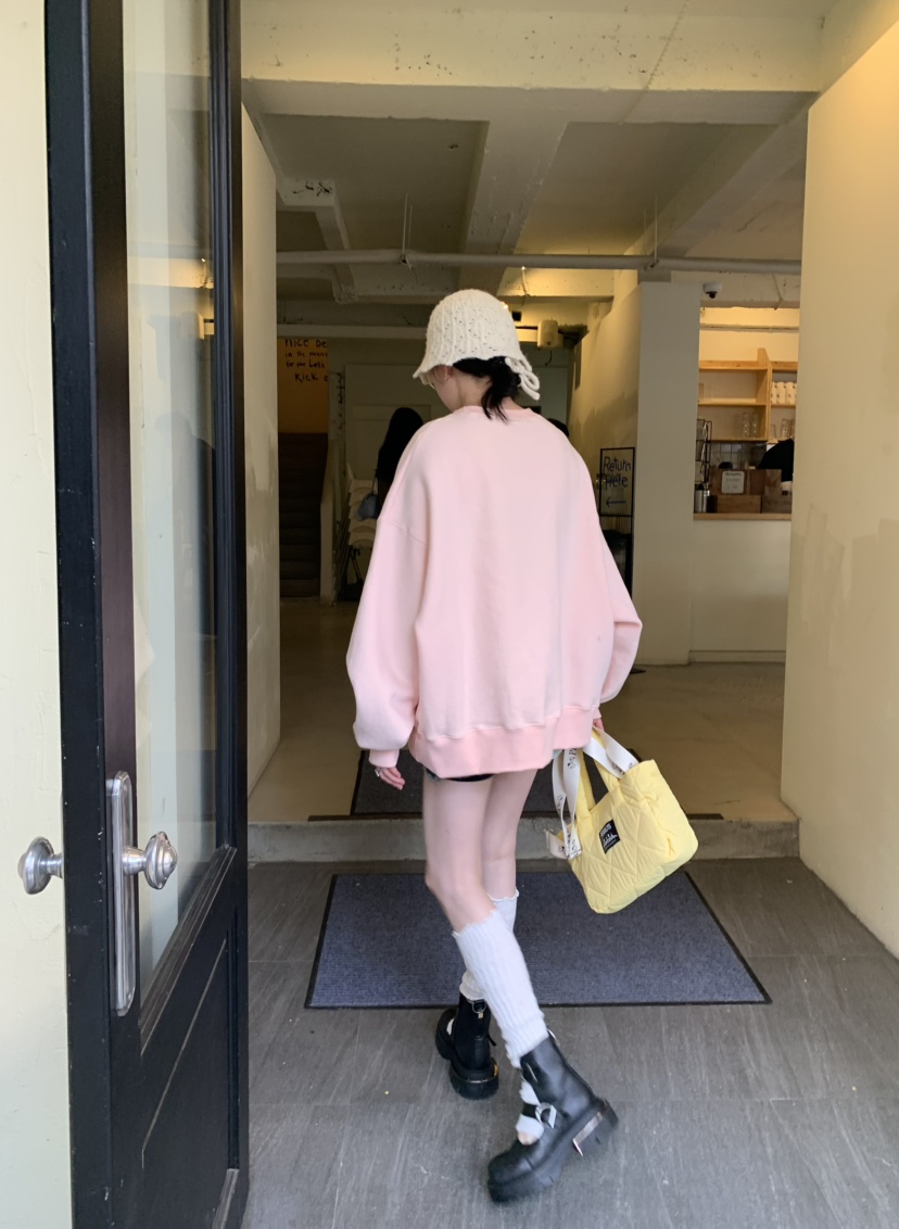 STICK WITH韓國直郵㊣女士新款熱賣25秋冬真品時尚衛衣加絨STICK WITH衛衣