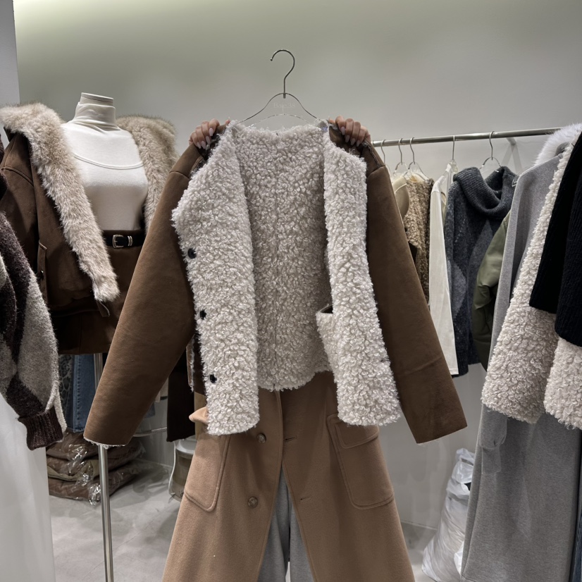 BAIE.38東大門㊣實拍女士新品熱賣人氣短款大衣里外穿雙面BAIE.38短款大衣