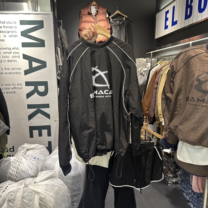 EL BOSQUE東大門㊣代購女裝新款時尚休閑職業熱賣衛衣加絨EL BOSQUE衛衣圖色1