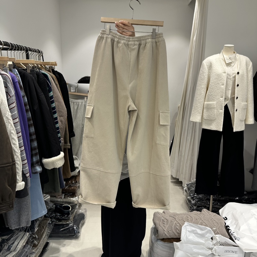IRVINE東大門㊣實拍女士新品休閑熱賣真品人氣25秋冬休閑褲口袋IRVINE休閑褲