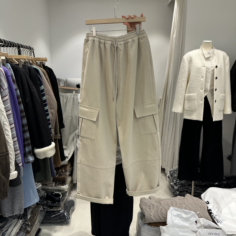 IRVINE東大門㊣實拍女士新品休閑熱賣真品人氣25秋冬休閑褲口袋IRVINE休閑褲圖色1