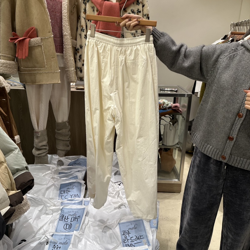 MELO東大門㊣直郵女士新品真品熱賣推薦休閑褲加絨貂絨纖維MELO休閑褲