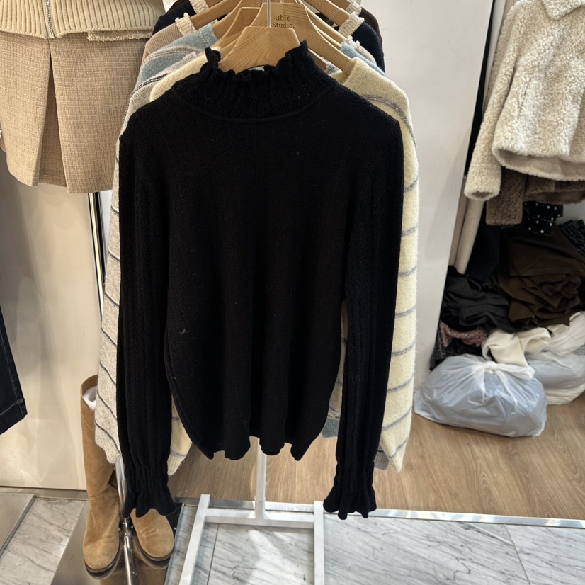 ABLESTUDIO東大門㊣直郵女士新款熱賣人氣時尚推薦針織衫蕾絲ABLESTUDIO針織衫