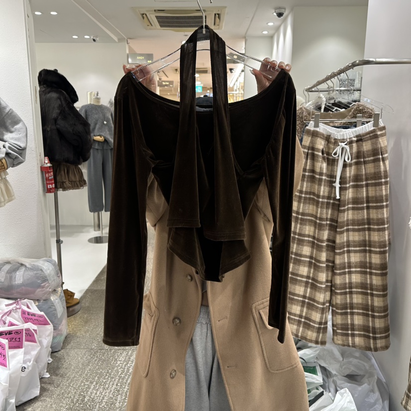 BAIE.38東大門㊣代購女裝新款真品人氣推薦熱賣長袖T恤天鵝絨BAIE.38長袖T恤圖色2