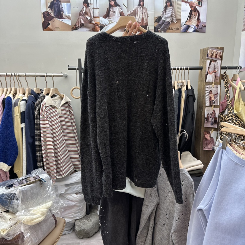STICK WITH韓國代購㊣女裝新品人氣熱賣推薦職業時尚25秋冬毛衣STICK WITH毛衣