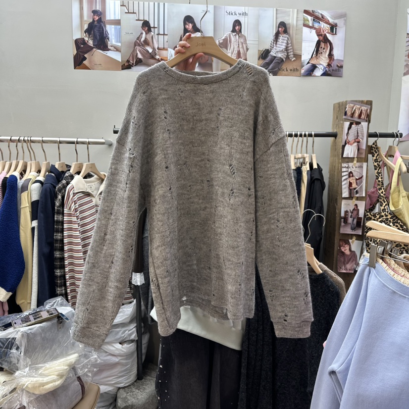 STICK WITH韓國代購㊣女裝新品人氣熱賣推薦職業時尚25秋冬毛衣STICK WITH毛衣圖色1