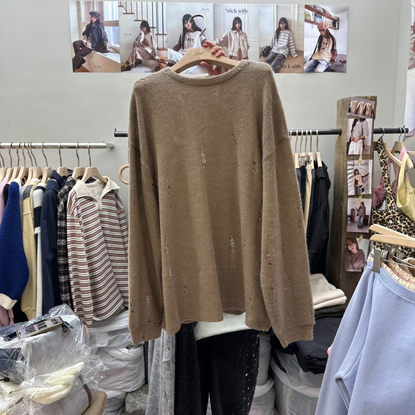 STICK WITH韓國代購㊣女裝新品人氣熱賣推薦職業時尚25秋冬毛衣STICK WITH毛衣圖色2