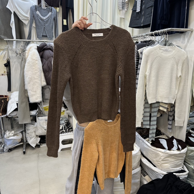 BILLION-L韓國代購㊣女裝新款真品休閑人氣職業熱賣25秋冬毛衣BILLION-L毛衣圖色2