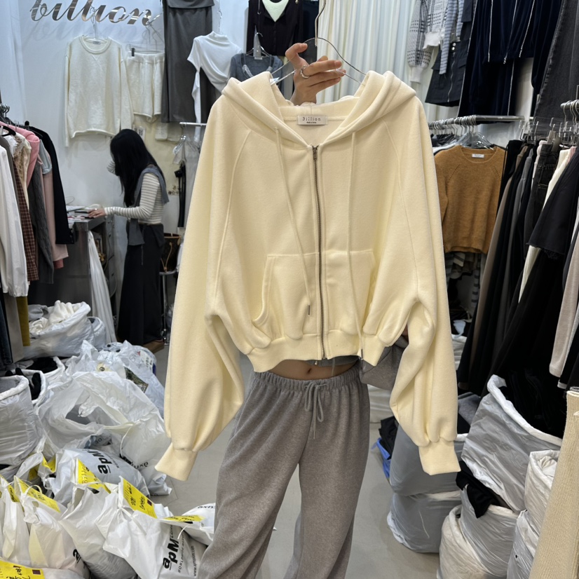 BILLION-L東大門㊣直郵女士新品職業真品衛衣連帽拉鏈衫貂皮BILLION-L衛衣圖色2