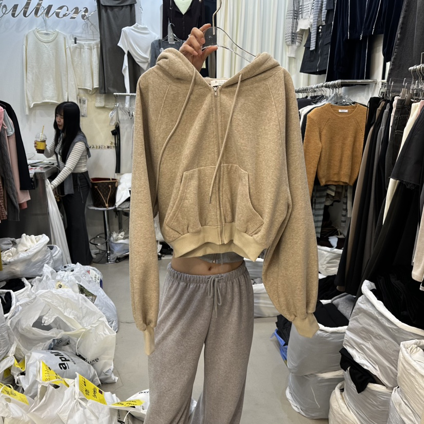 BILLION-L東大門㊣直郵女士新品職業真品衛衣連帽拉鏈衫貂皮BILLION-L衛衣圖色3