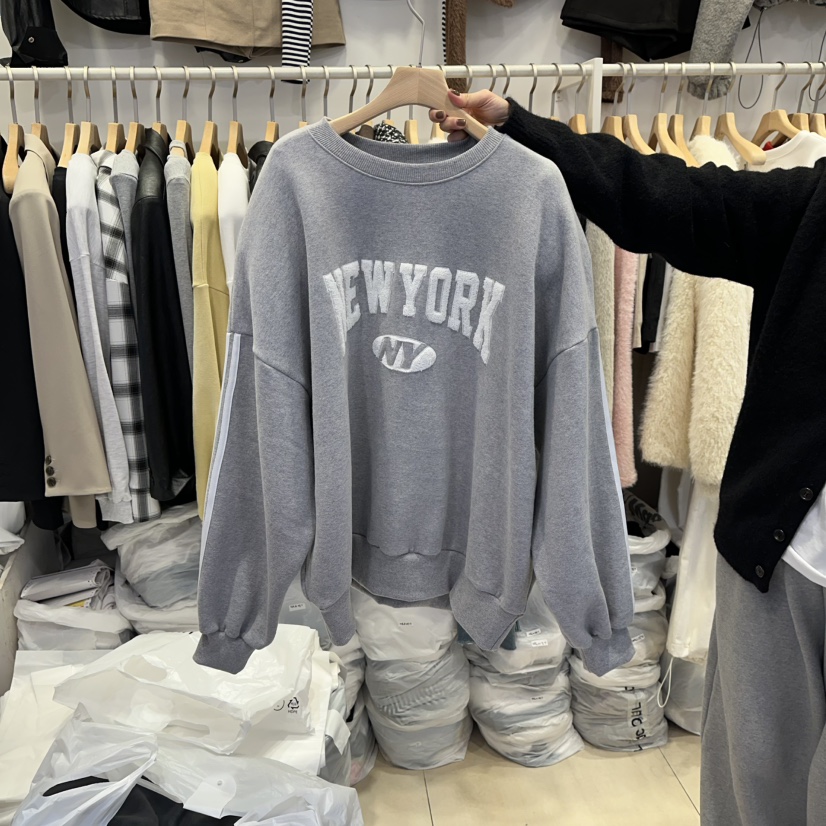 Q C韓國直郵㊣女裝新款熱賣休閑推薦25秋冬職業時尚衛衣加絨Republlc of qc衛衣圖色2