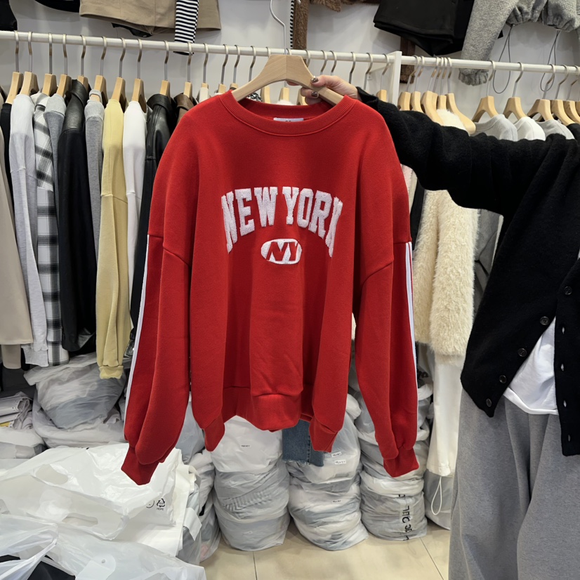 Q C韓國直郵㊣女裝新款熱賣休閑推薦25秋冬職業時尚衛衣加絨Republlc of qc衛衣圖色3