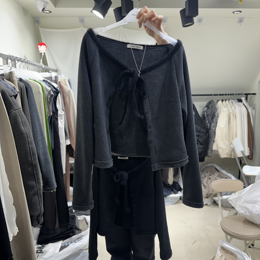 OWNS東大門㊣直郵女士新品職業時尚推薦25秋冬真品熱賣針織衫OWNS HAUS針織衫圖色1墨色