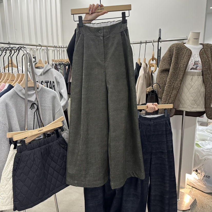 VENEFIT韓國代購㊣女裝新品推薦休閑真品時尚25秋冬熱賣休閑褲VENEFIT/JENNIE休閑褲圖色1