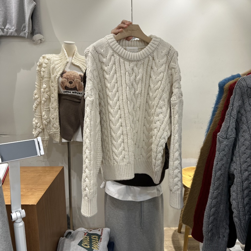 ASSEMBLY韓國直郵㊣女裝新款休閑時尚職業人氣真品25秋冬毛衣ASSEMBLY毛衣圖色1