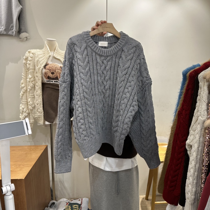 ASSEMBLY韓國直郵㊣女裝新款休閑時尚職業人氣真品25秋冬毛衣ASSEMBLY毛衣圖色2