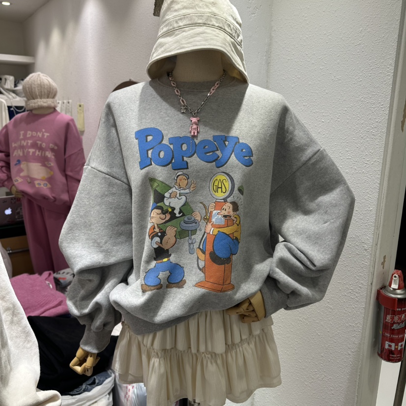 EVE東大門㊣直郵女士新款人氣職業時尚休閑真品衛衣大力水手EVE衛衣圖色2