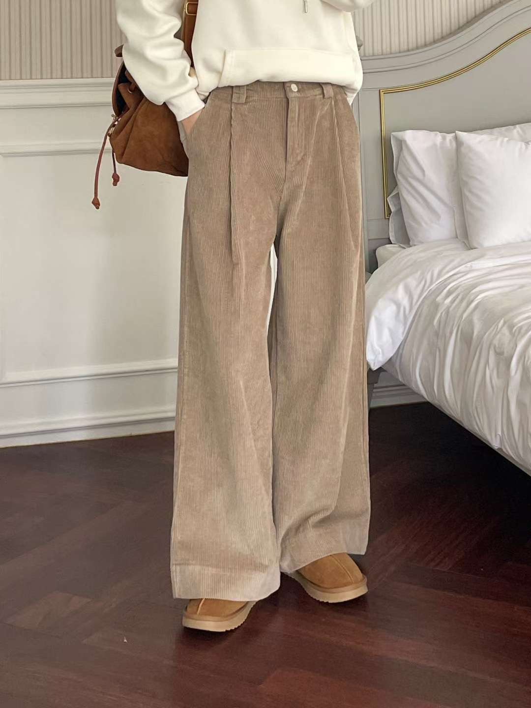 EROOM韓國代購㊣女士新品時尚人氣職業真品25秋冬推薦休閑褲EROOM休閑褲圖色2