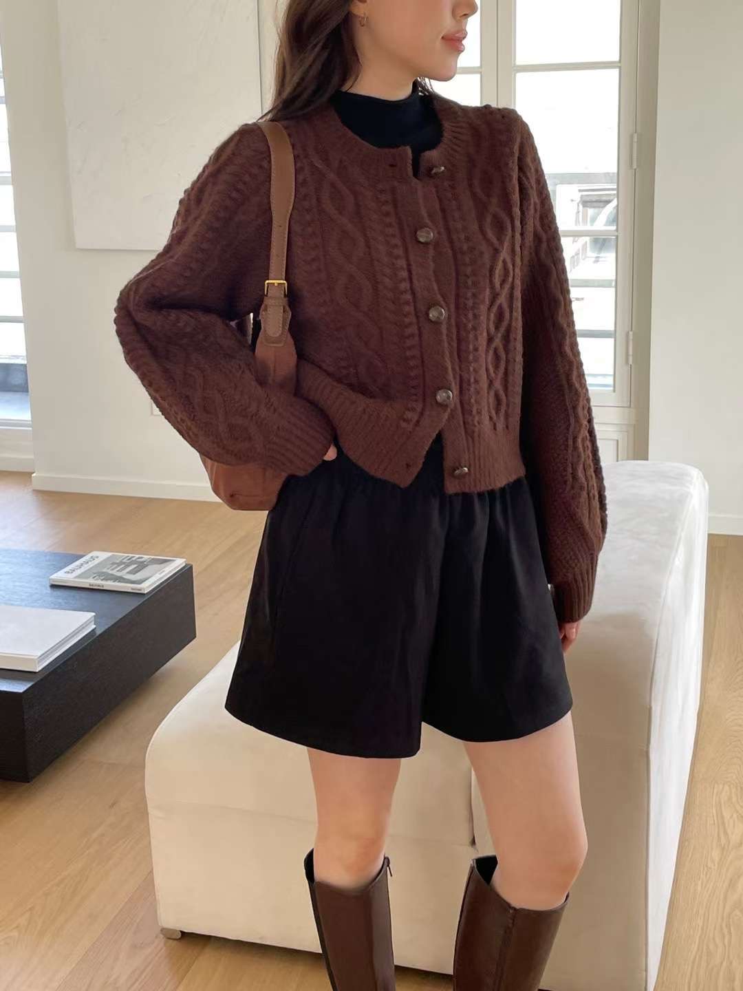 EROOM東大門㊣直郵女士新款職業休閑真品25秋冬人氣毛衣羊毛衫EROOM毛衣圖色2