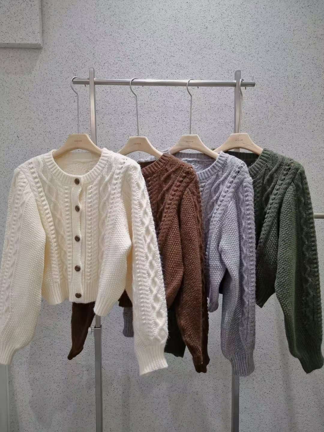 EROOM東大門㊣直郵女士新款職業休閑真品25秋冬人氣毛衣羊毛衫EROOM毛衣圖色4左四色